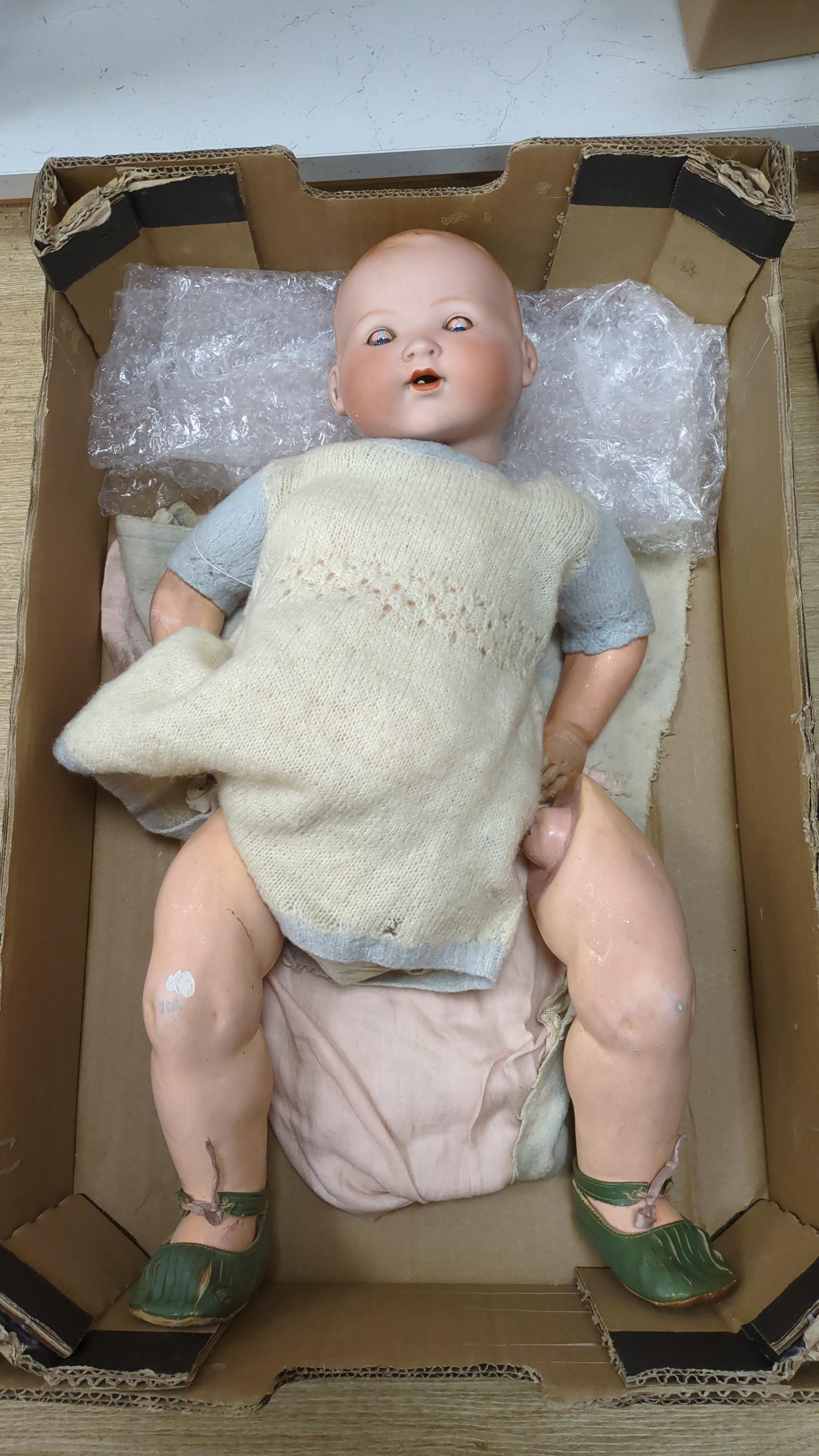 An Armand Marseille My Dream Baby, mould 351, with bent limb composition body, 56cm